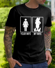 MY WIFE LOVE CATS Classic T-Shirt lifestyle-mens-crewneck-front-7