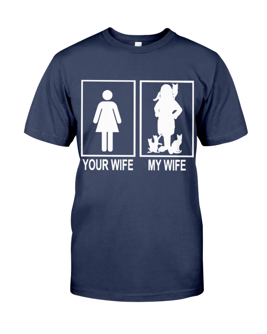 MY WIFE LOVE CATS Premium Fit Mens Tee