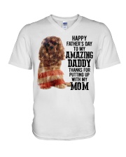 Father Day - Ruby Cavalier King Charles Spaniel V-Neck T-Shirt tile