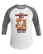 Pumpkin Girl - Basenji Baseball Tee tile