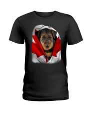 Canada Flag - Airedale Terrier Ladies T-Shirt tile