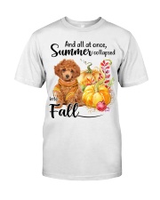Into Fall - RED Toy Poodle Classic T-Shirt front