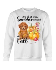 Into Fall - RED Toy Poodle Crewneck Sweatshirt tile