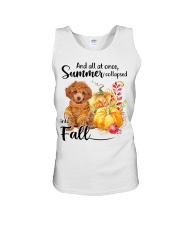 Into Fall - RED Toy Poodle Unisex Tank tile