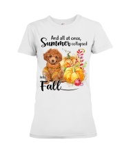 Into Fall - RED Toy Poodle Premium Fit Ladies Tee tile