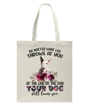 At The End - Bull Terrier 2 Tote Bag tile
