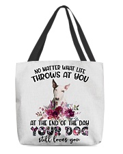 At The End - Bull Terrier 2 All-Over Tote tile