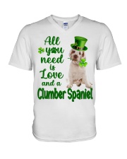 Lucky Need - Clumber Spaniel V-Neck T-Shirt tile