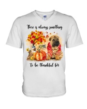 Thankful For - Chinese Shar Pei V-Neck T-Shirt tile