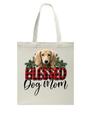 Blessed Dog Mom - CREAM Lng-haired Dachshund Tote Bag tile