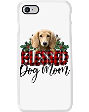 Blessed Dog Mom - CREAM Lng-haired Dachshund Phone Case tile