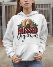 Blessed Dog Mom - CREAM Lng-haired Dachshund Hooded Sweatshirt apparel-hooded-sweatshirt-lifestyle-07