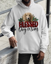 Blessed Dog Mom - CREAM Lng-haired Dachshund Hooded Sweatshirt apparel-hooded-sweatshirt-lifestyle-front-11