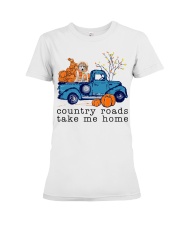 Blue Car - Great Pyrenees 1 Premium Fit Ladies Tee tile