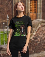 Gold Grass - CHOCOLATE goldendoodle Classic T-Shirt apparel-classic-tshirt-lifestyle-06