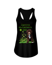 Gold Grass - CHOCOLATE goldendoodle Ladies Flowy Tank tile