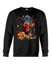Autumn Leaves Scraf Dachshund 2 Crewneck Sweatshirt tile