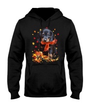 Autumn Leaves Scraf Dachshund 2 Hooded Sweatshirt tile