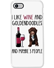 Three People - CHOCOLATE goldendoodle Phone Case tile