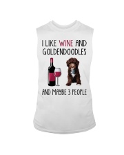 Three People - CHOCOLATE goldendoodle Sleeveless Tee tile