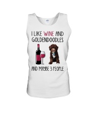Three People - CHOCOLATE goldendoodle Unisex Tank tile