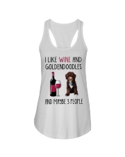Three People - CHOCOLATE goldendoodle Ladies Flowy Tank tile