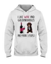 Three People - CHOCOLATE goldendoodle Hooded Sweatshirt tile