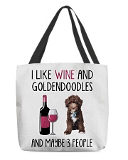 Three People - CHOCOLATE goldendoodle All-Over Tote tile