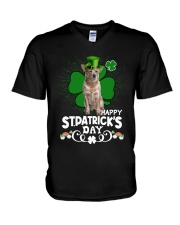 Happy Clover - RED Heeler V-Neck T-Shirt tile