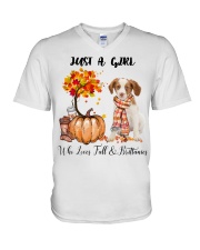 Fall And - Brittany 1 V-Neck T-Shirt tile