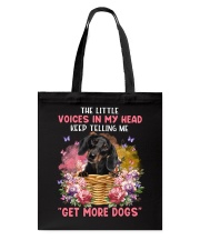 The Little - BLACK Dachshund Tote Bag tile