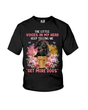 The Little - BLACK Dachshund Youth T-Shirt tile