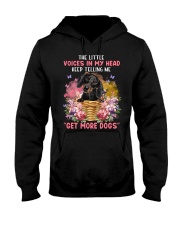 The Little - BLACK Dachshund Hooded Sweatshirt tile