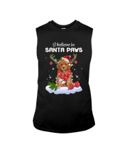 Santa Reindeer - Miniature Poodle Sleeveless Tee tile