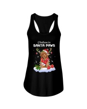 Santa Reindeer - Miniature Poodle Ladies Flowy Tank tile