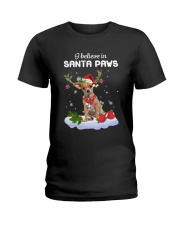 Santa Reindeer - Chihuahua 1 Ladies T-Shirt tile