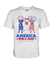 American Independence Day Boxer V-Neck T-Shirt tile