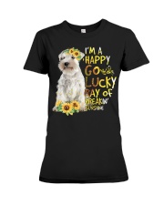 I Am Happy Go Lucky Miniature Schnauzer 1 Premium Fit Ladies Tee tile