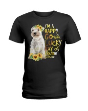 I Am Happy Go Lucky Miniature Schnauzer 1 Ladies T-Shirt tile