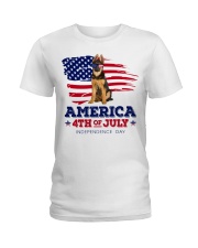 American 4th july - German Shepherd Ladies T-Shirt tile