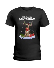 Santa Reindeer - Belgian Malinois Ladies T-Shirt tile