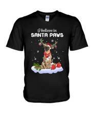 Santa Reindeer - Belgian Malinois V-Neck T-Shirt tile