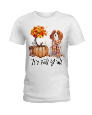 It is Fall - Cavalier King Charles Spaniel 2 Ladies T-Shirt tile