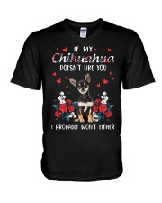 Either - Chihuahua V-Neck T-Shirt tile