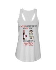 She Also Needs - Pomsky Ladies Flowy Tank tile
