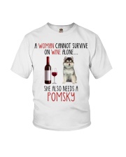 She Also Needs - Pomsky Youth T-Shirt tile