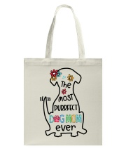 most purrfect dog mom dog shape Tote Bag tile
