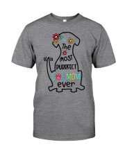 most purrfect dog mom dog shape Classic T-Shirt tile