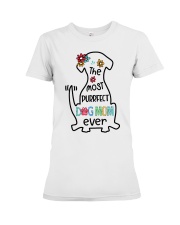 most purrfect dog mom dog shape Premium Fit Ladies Tee tile