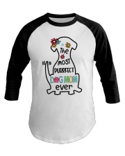 most purrfect dog mom dog shape Baseball Tee tile